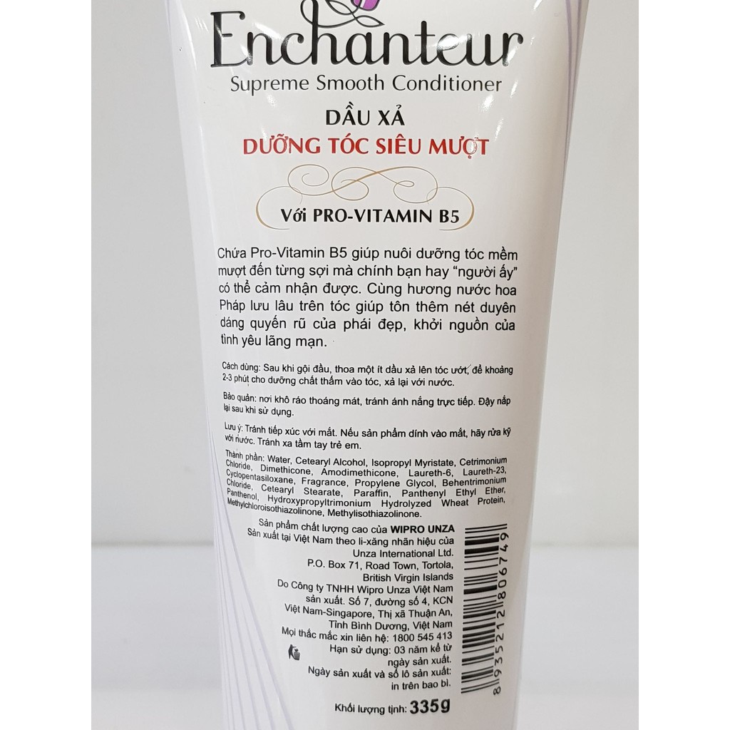 Dầu Gội Dầu Xả Dưỡng Tóc Bóng Mượt Enchanteur Sensation