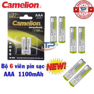 Bộ 6 Pin Sạc AAA (3A) Camelion LockBox Rechargeable Accu / AlwaysReady 1100mAh - 1.2V