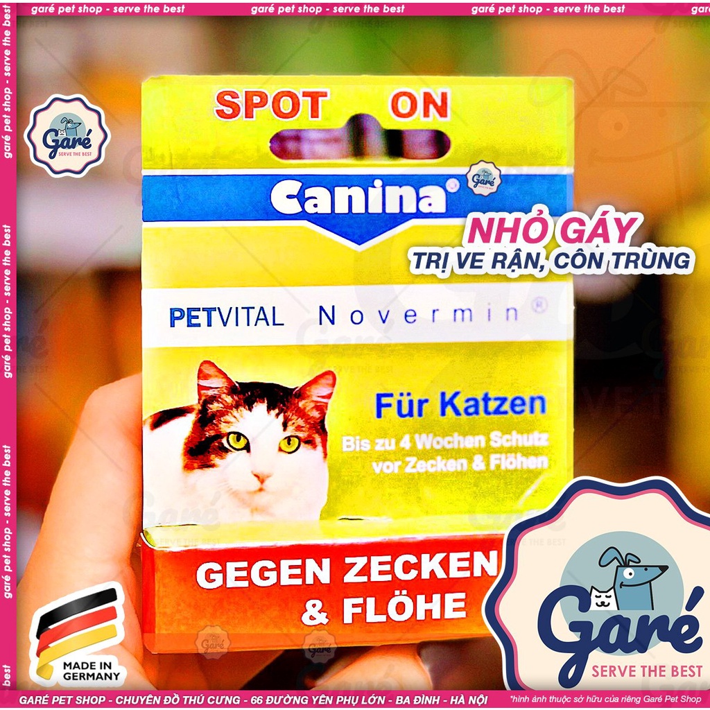 Nhỏ gáy PETVITAL ® Novermin Canina dành cho Mèo >1kg hàng nhập Đức