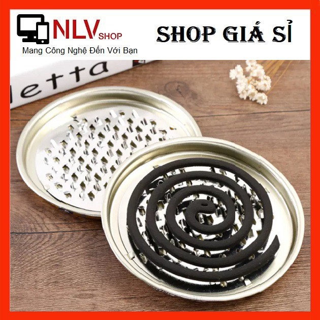 Hộp đựng nhang muỗi bằng thép không gỉ, khay đựng nhang muỗi có nắp đậy an toàn nlvshop2016