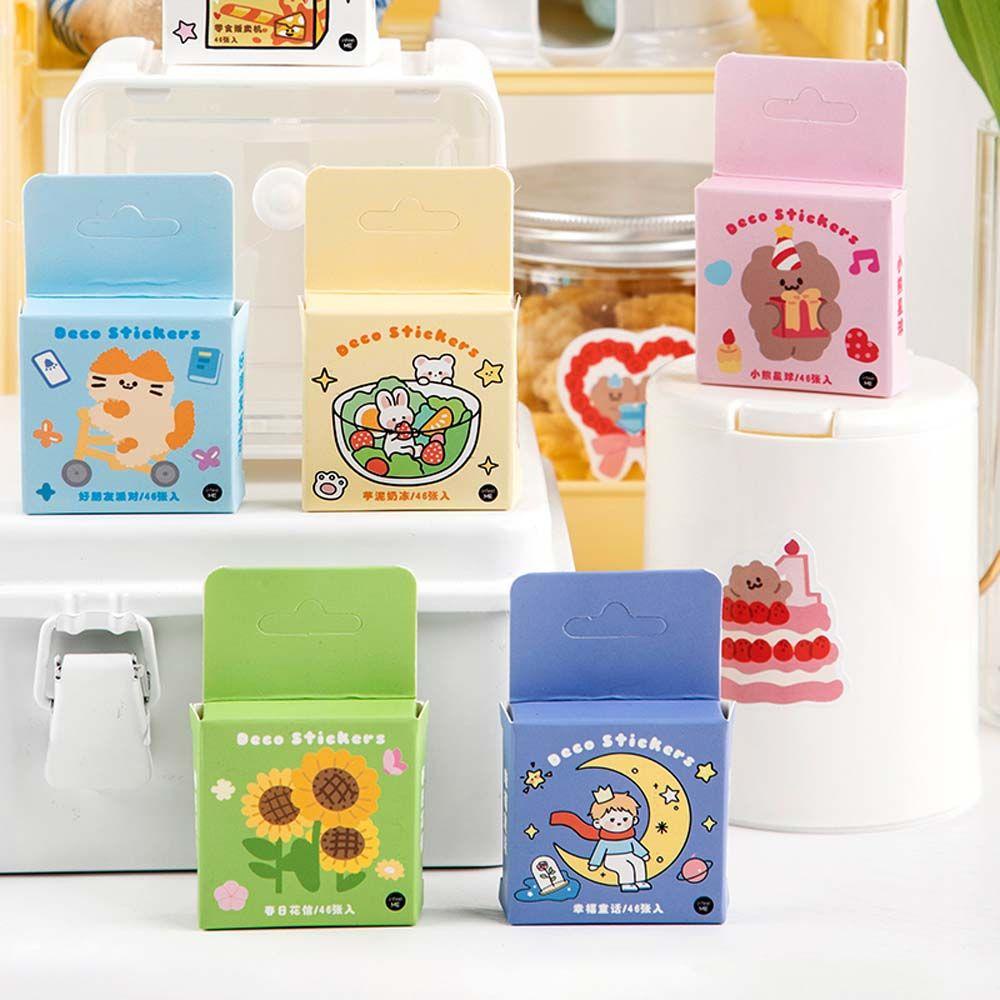 Bộ 46 Miếng Dán Trang Trí Sổ Tay / Nhật Ký Dễ Thương DIY