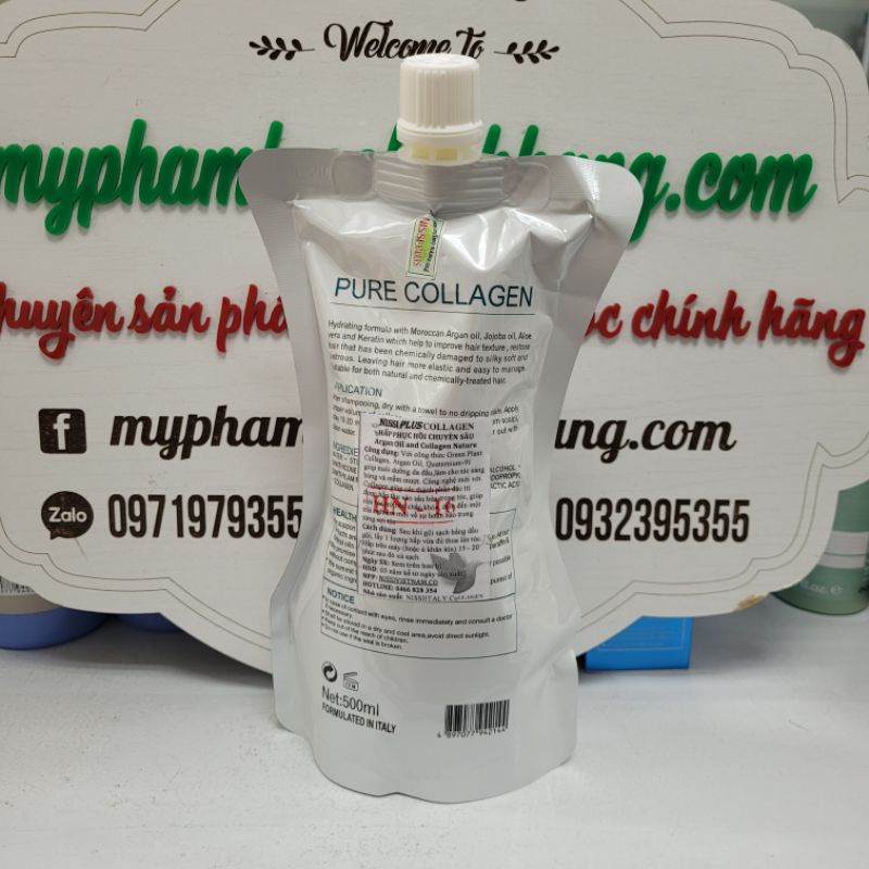 MẶT NẠ HẤP SIÊU PHỤC HỒI NISSI PLUS COLLAGEN 500ML