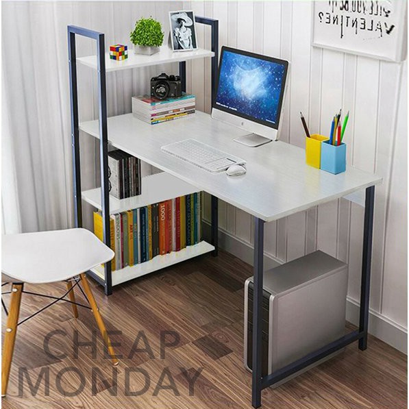 Bàn Làm Việc Kết Hợp Kệ Sách Đa Năng, Khung Sắt Sơn Tĩnh Điện Phù Hợp Mọi Không Gian Làm Việc | BigBuy360 - bigbuy360.vn