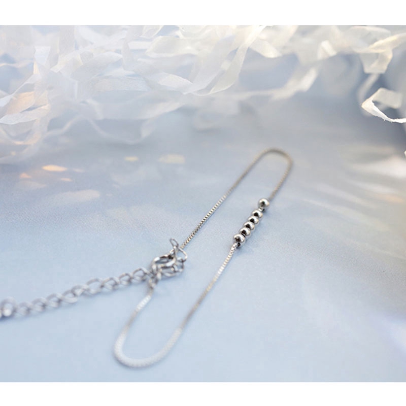 Ahellogirl Bracelet Transfer Bead Sterling Silver Chain for Women Jewelry Gift