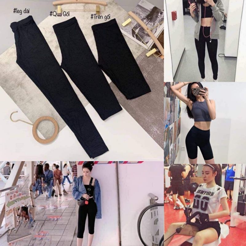Combo 4 QUẦN LEGGING THÁI RAINBOW DÀI/LỬNG/ĐÙI NGỐ/ĐÙI GYM