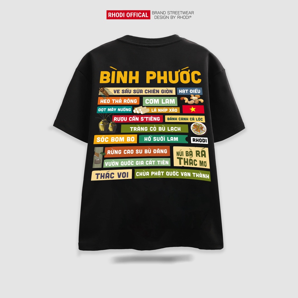 Áo thun local brand RHODI phông cổ tròn tay lỡ unisex nam nữ thế hệ genz Bình Phước
