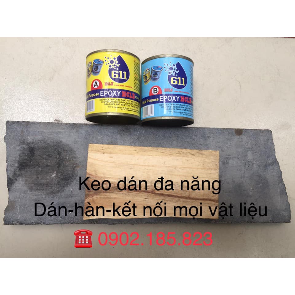 Keo dán đa năng Epoxy 611 - 675g, SIÊU CHẮC BỀN : Đá, Nhựa, Gỗ, Kim Loại ..