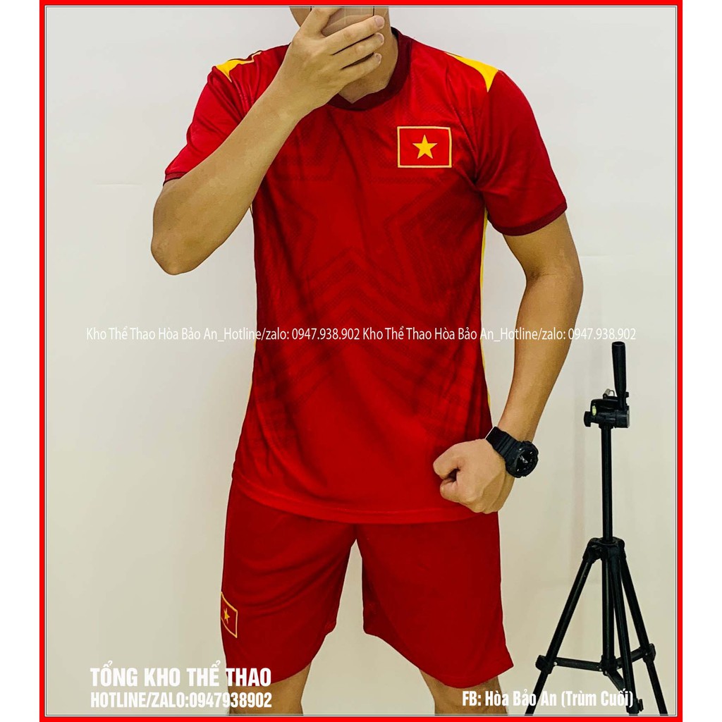 [Freeship] Bộ quần áo bóng đá VIETNAM hàng thun mịn thái cao cấp mới