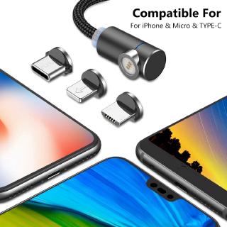 Cáp Sạc Nhanh Nam Châm Cổng Micro Usb Type C Dài 2m 3a
