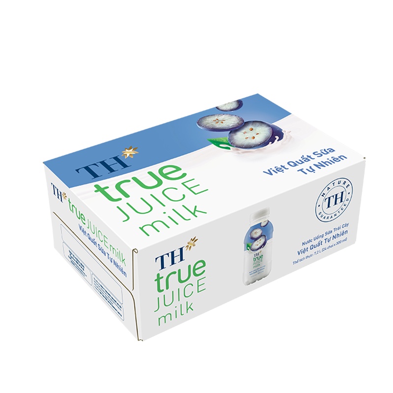 THÙNG 24 CHAI 300ML NƯỚC UỐNG SỮA TRÁI CÂY TH TRUE JUICE MILK