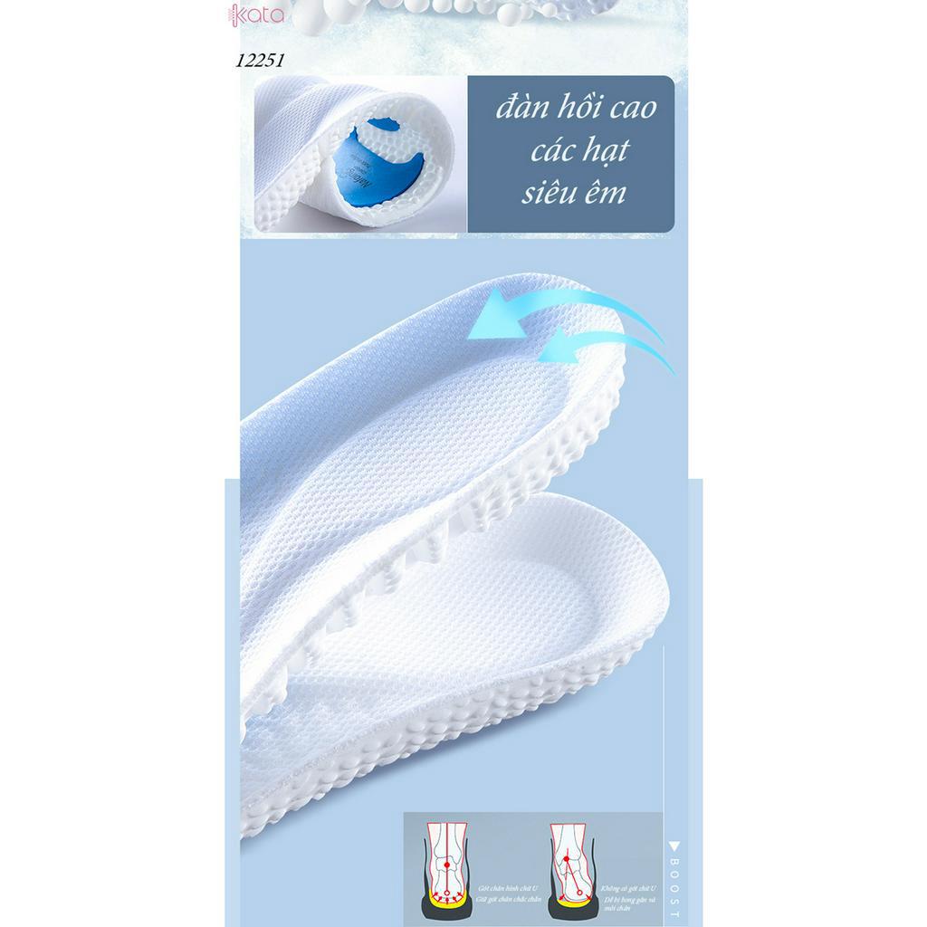 Lót giày thể thao mùa hèNam Nữ,đế mềm giảm xóc có đệm khí không mỏi chân 12251