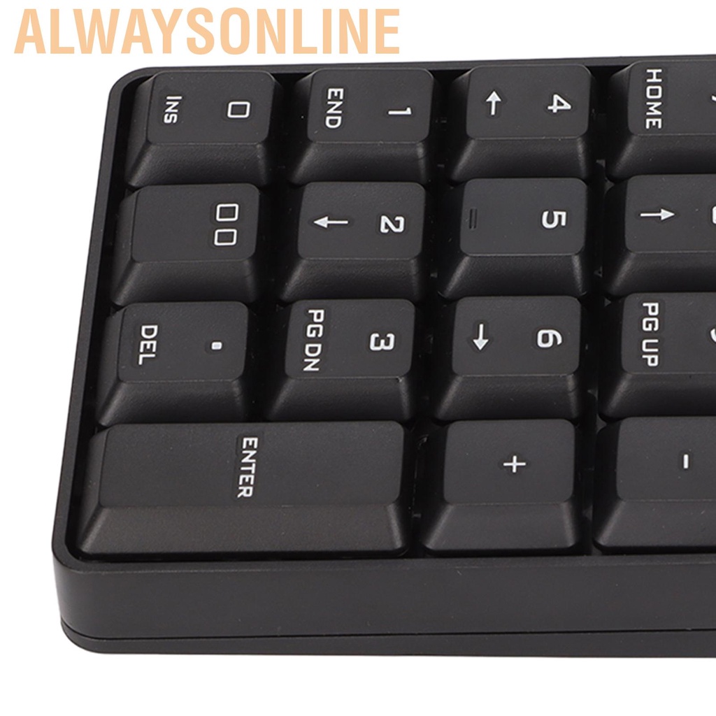 Alwaysonline Number Pad Wired 19 Key USB Interface Drive Free Portable Black Laptop Numeric Keypad for Office Bank Super Market