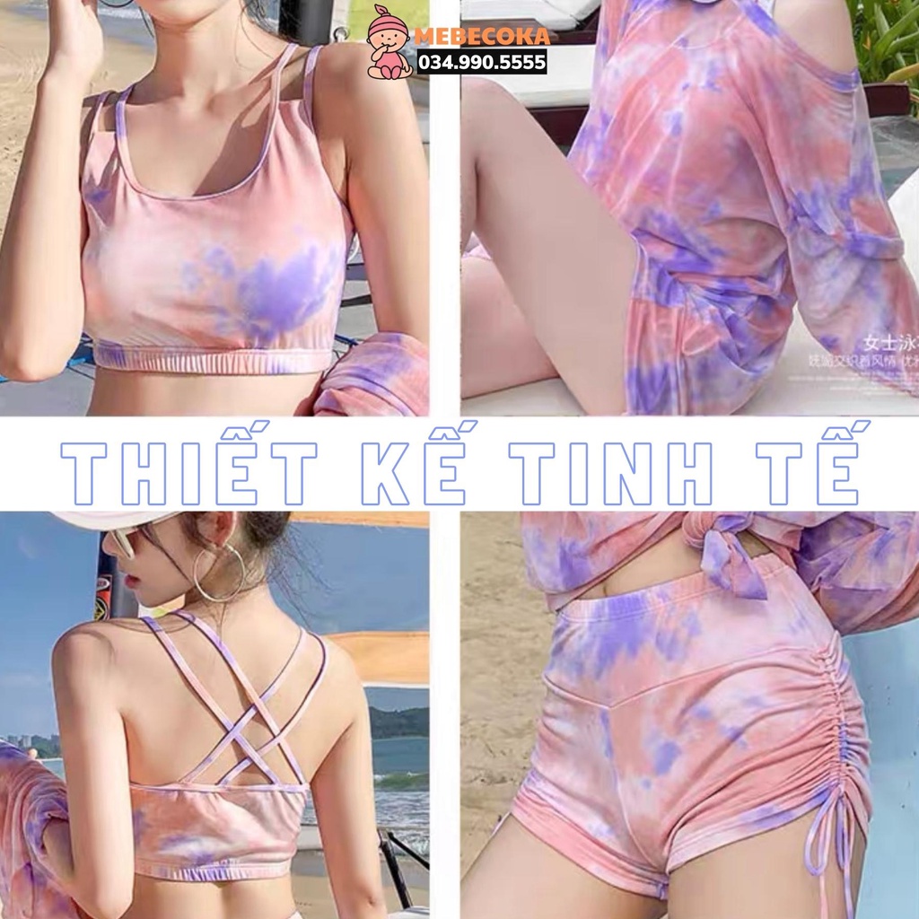 BIKINI LOẠI ĐẸP ,Bikini 3 mảnh, đồ bơi sexy kèm áo mặc đi biển đi bơi Hàng Cao Cấp