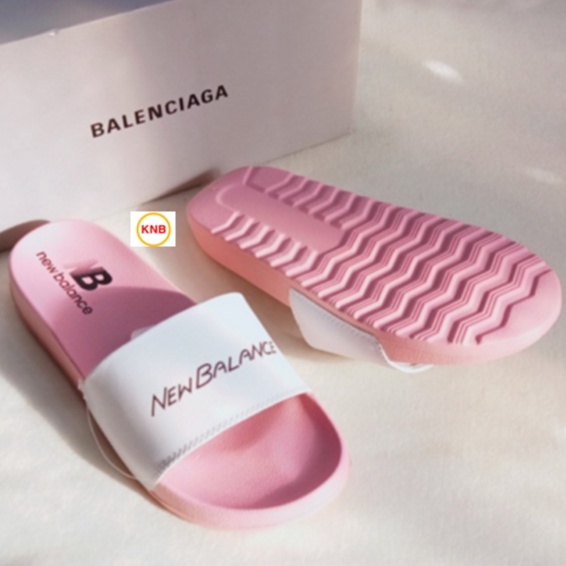 ♥️ Freeship+Ảnh Thật ♥️ Dép 𝗡𝐁 quai ngang nam nữ, dép quai ngang chàng trai cô gái, unisex thể thao màu hồng trắng