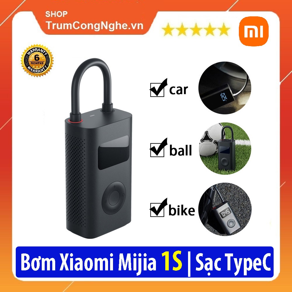 Bơm Cầm Tay Đa Năng Xiaomi 1S Mijia Bicycle Pump - Máy bơm lốp xe Xiaomi Mijia 1S