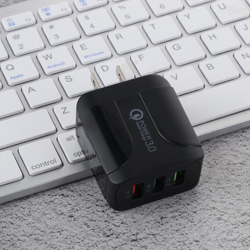 BEBETTERM Củ Sạc Nhanh 3 Cổng USB 3.0 Màu Trắng / Đen