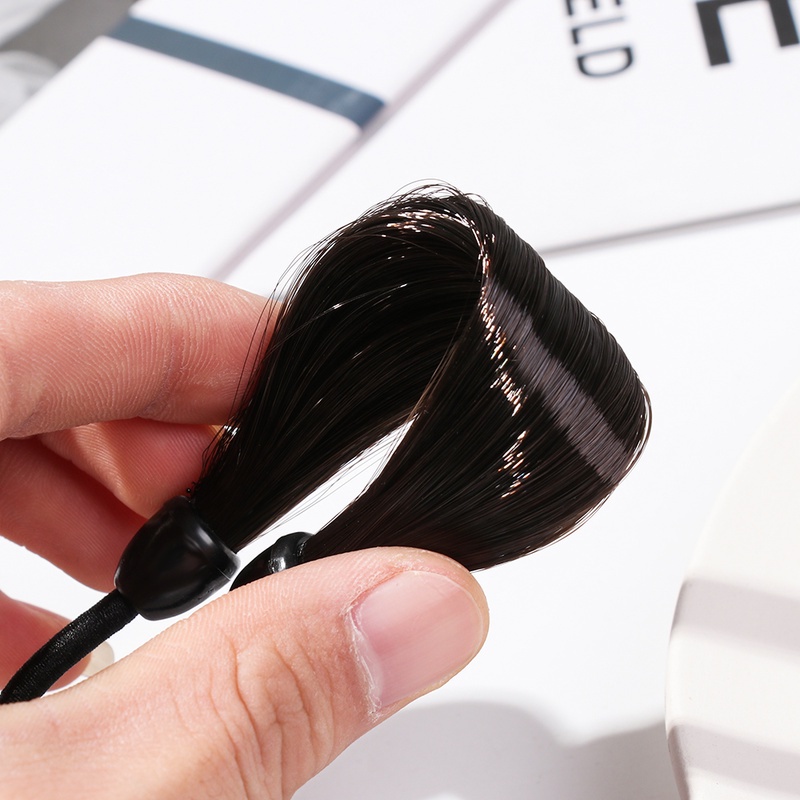 Dây cột tóc đính tóc giả độc đáo cho nữ