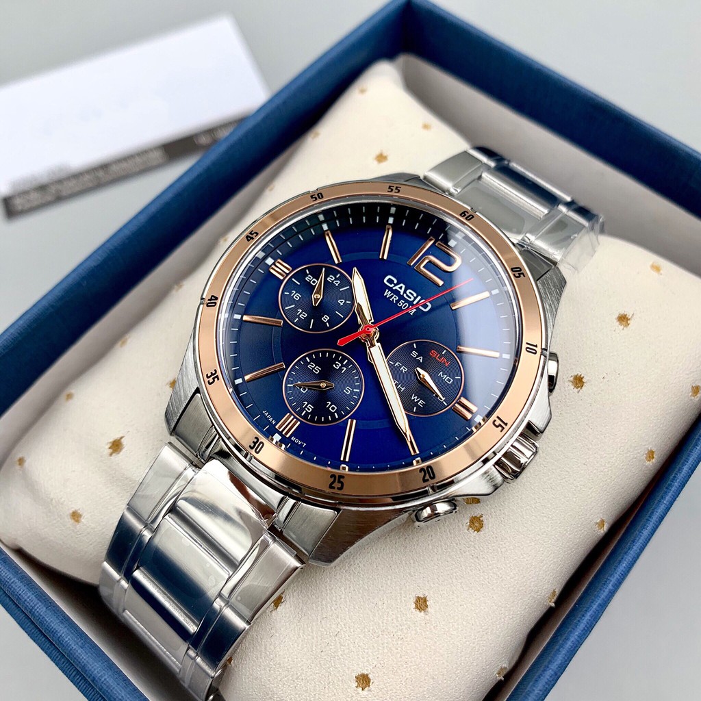 Đồng hồ nam dây kim loại chính hãng Casio Anh Khuê MTP-1374 | BigBuy360 - bigbuy360.vn