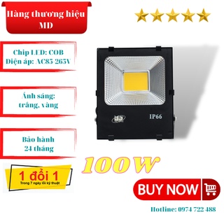 Đèn Pha led 100W siêu sáng, chống nước, dùng được trong nhà và ngoài trời, chiếu sáng công trình bảo hành 24 tháng
