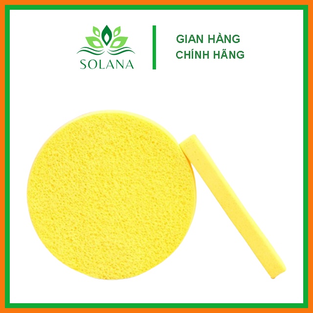 1 thanh Bông nở rửa mặt Chivey Miếng mút rửa mặt bọt biển dạng nén SOLANA
