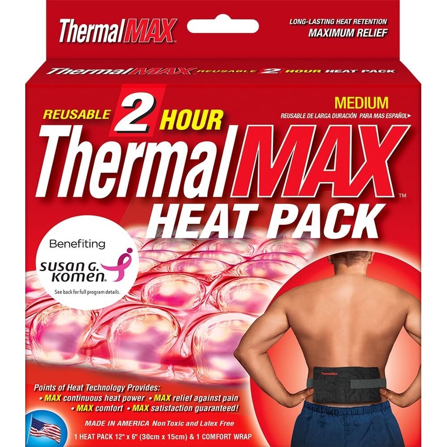 Túi giữ nhiệt ThermalMAX Heat Pack Reusable 2 Hour Hot Therapy for Neck, Back