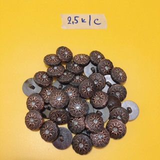5 Nút áo, cúc áo, khuy áo hoa đính đá (phụ kiện may vá, trang trí quần áo,Handmade,DIY)