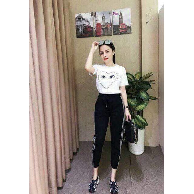 QUẦN Baggy nữ 2 sọc vải Umi hàn siêu đẹp