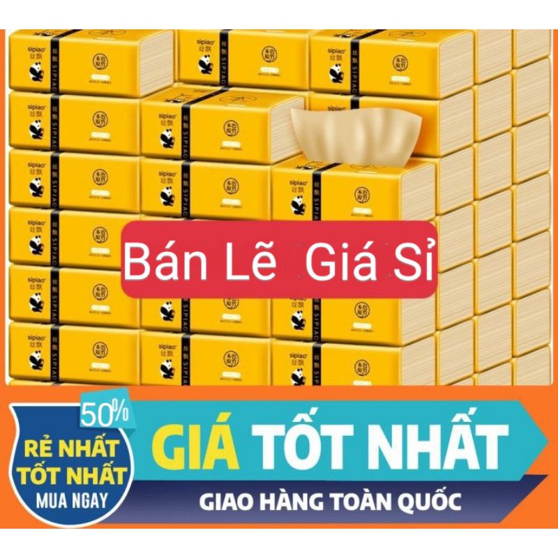 Thùng 30 gói Khăn giấy ăn Gấu trúc Sipiao gói /300 tờ