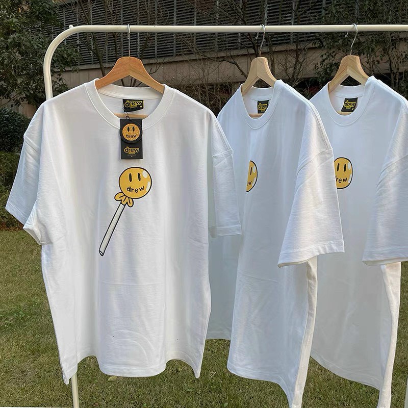 Áo Thun Drew Áo Thun Tay Lỡ Form Rộng Unisex 38-65kg Nam Nữ Phong Cách Ulzzang