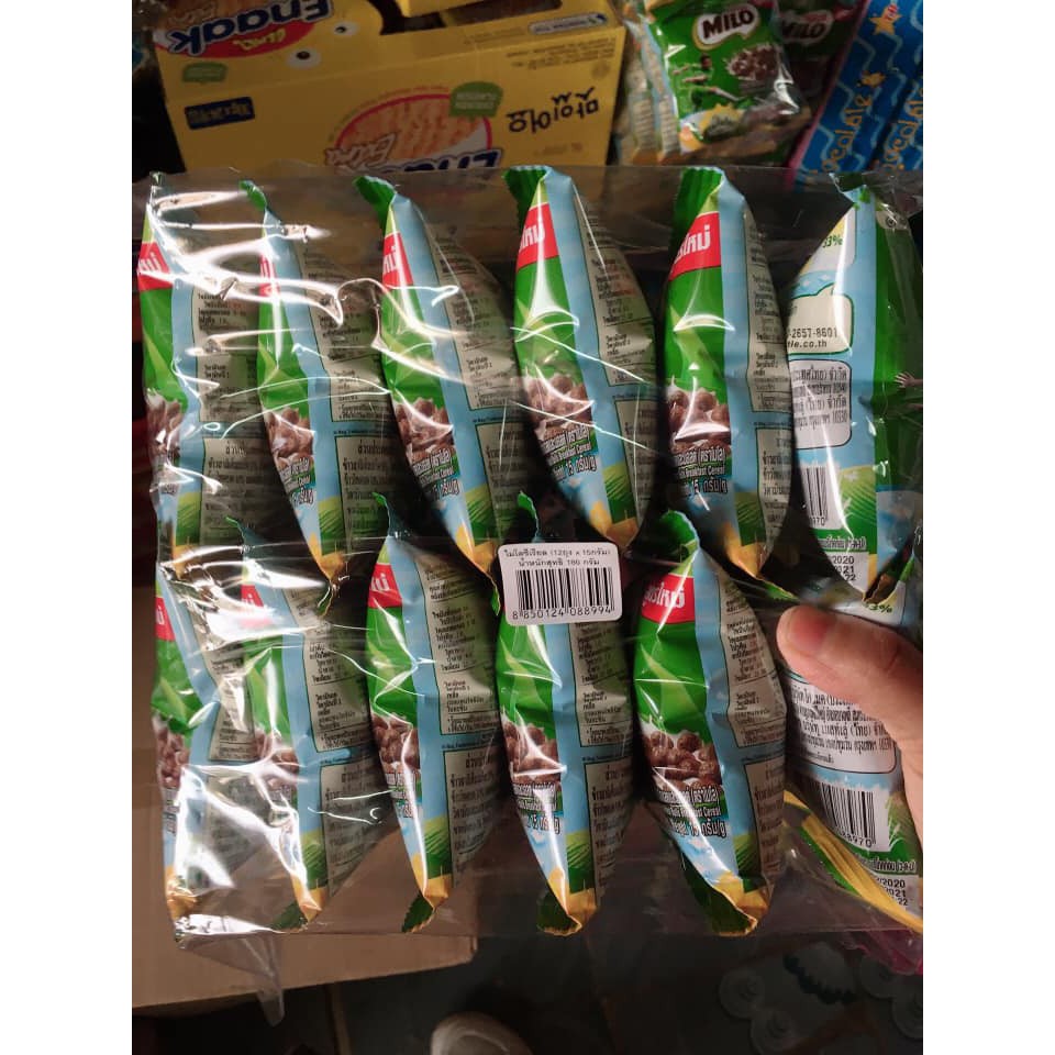 Bánh milo ❤FREESHIP ❤ Bim bim milo - thùng sữa milo , set 14 gói ,bánh milo socola thái lan , milo