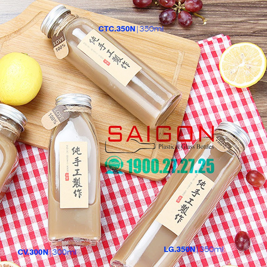 Lọ Thủy Tinh Nắp Nhôm 350ml