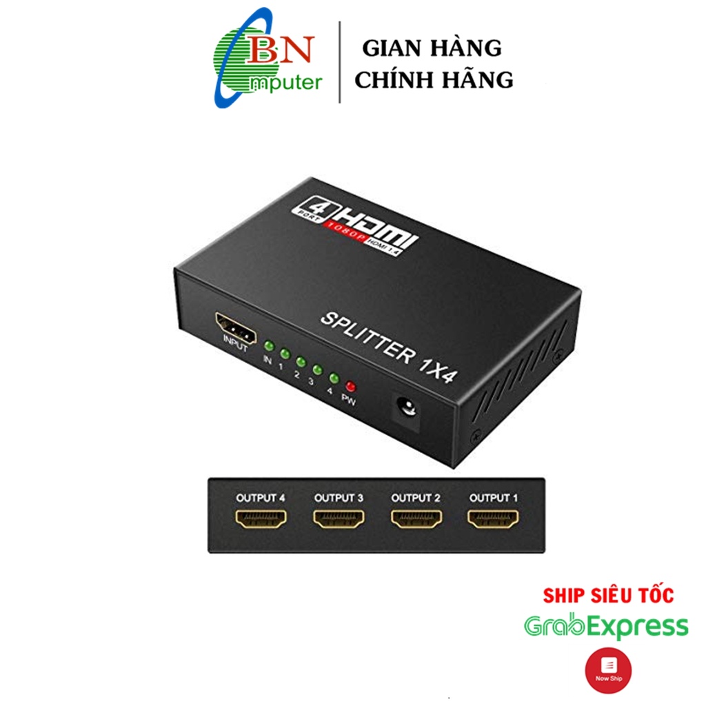 [Mã ELHACE giảm 4% đơn 300K] Bộ chia HDMI 1 ra 4 chuẩn 1.4