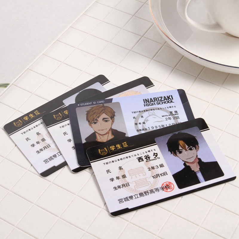 Thẻ ID hình nhân vật anime trong Haikyuu bằng PVC xinh xắn