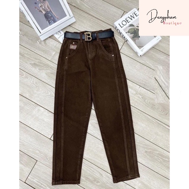 Quần jeans nâu Balen hàng QCL1