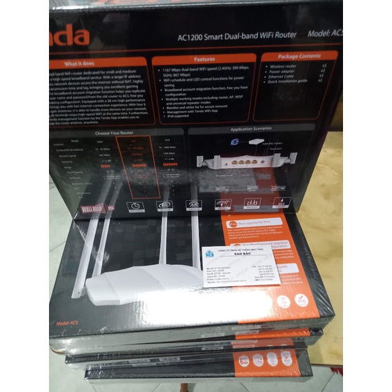 Bộ phát wifi Tenda AC5  băng thông rộng AC1200Mbps