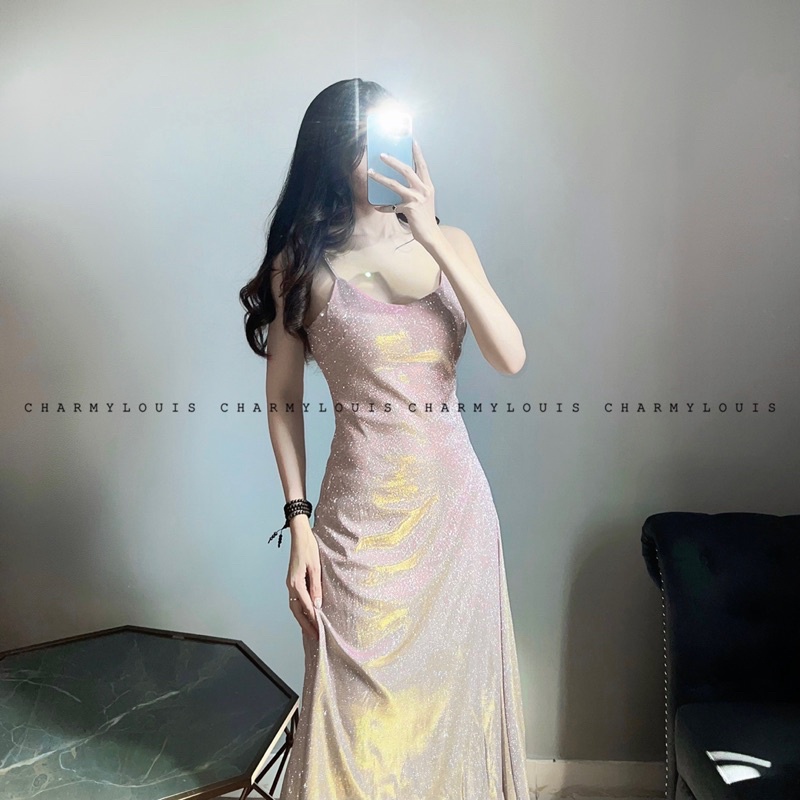 Đầm Dây Nhũ Hồng