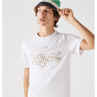 LACOSTE Áo Thun Cotton Ngắn Tay In Họa Tiết Cá Tính Dành Cho Nam