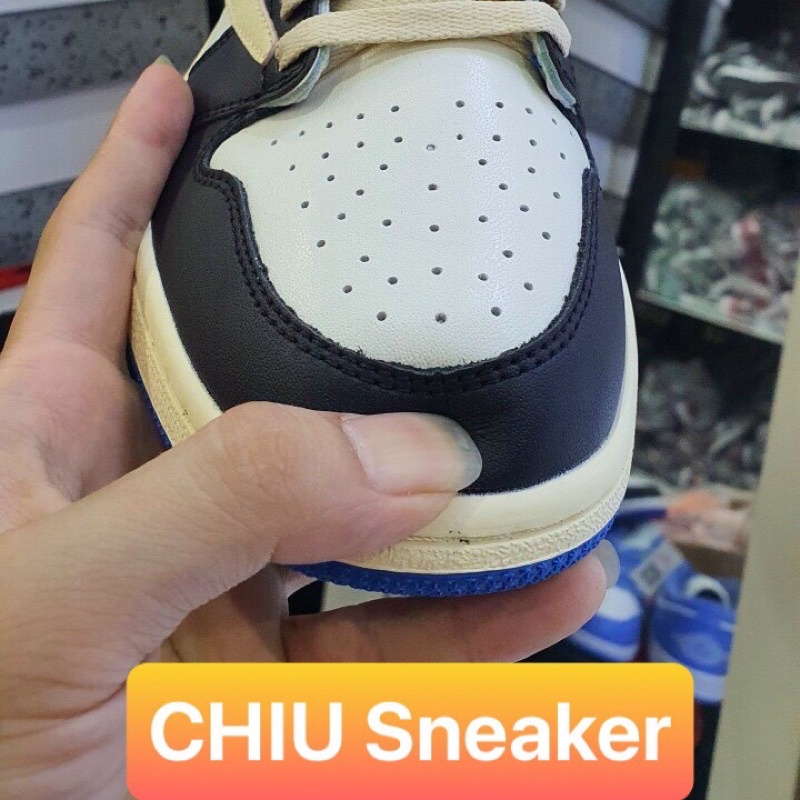 [ CHIU Sneaker ] Giày thể thao jd1 low x travitscott blue xanh dương Phiên bản 11 chuẩn kèm Pk