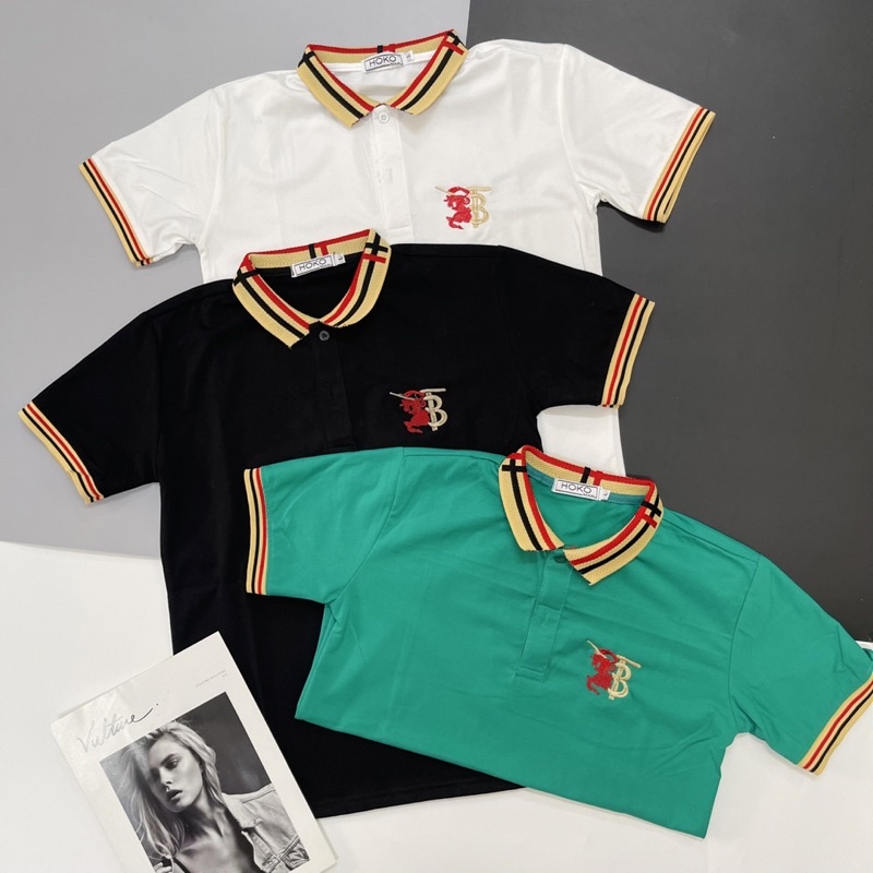 Áo thun nam cao cấp thun nam polo 3 màu BBR phối vải cotton đẹp như hình
