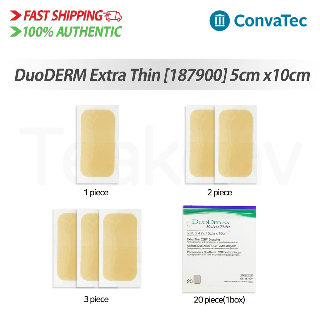Convatec 187900 Duoderm Extra Thin 2x4 Inches, 1 / 2 / 3 / 20 Mảnh