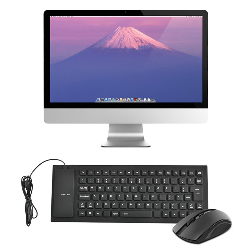 Bàn phím máy tính bằng silicon mềm 85 phím có thể gấp gọn tiện lợi tùy chọn màu sắc