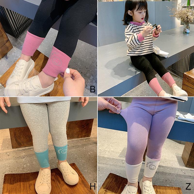 Quần legging phối màu phong cách Hàn Quốc thời trang mùa thu dành cho bé gái