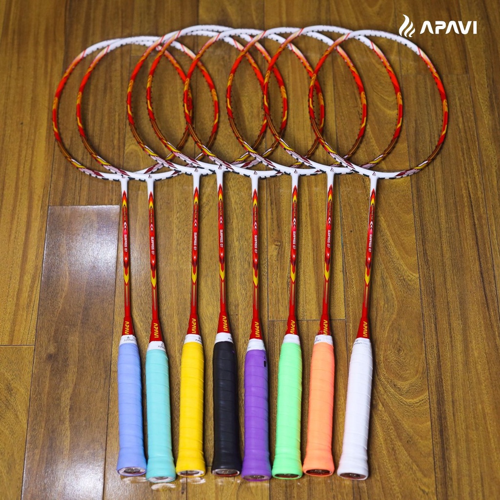 Quấn cán vợt cầu lông Apavi có Gân, lỗ thoáng khí bề mặt, êm tay, bám tay, thấm mồ hôi tốt