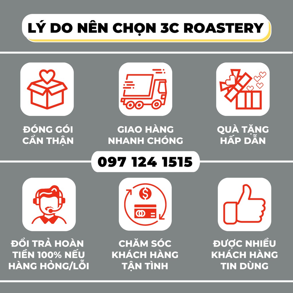 cà phê Arabica Ethiopia HELEN 3C ROASTERY nguyên chất pha espresso pha v60 cafe hạt giống Heirloom hậu ngọt - 200Gram | BigBuy360 - bigbuy360.vn