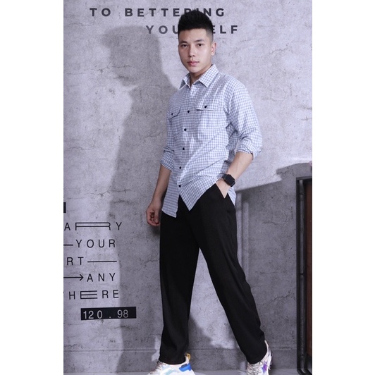 Sơ mi caro ô nhỏ form suông rộng thời trang nam Nô store