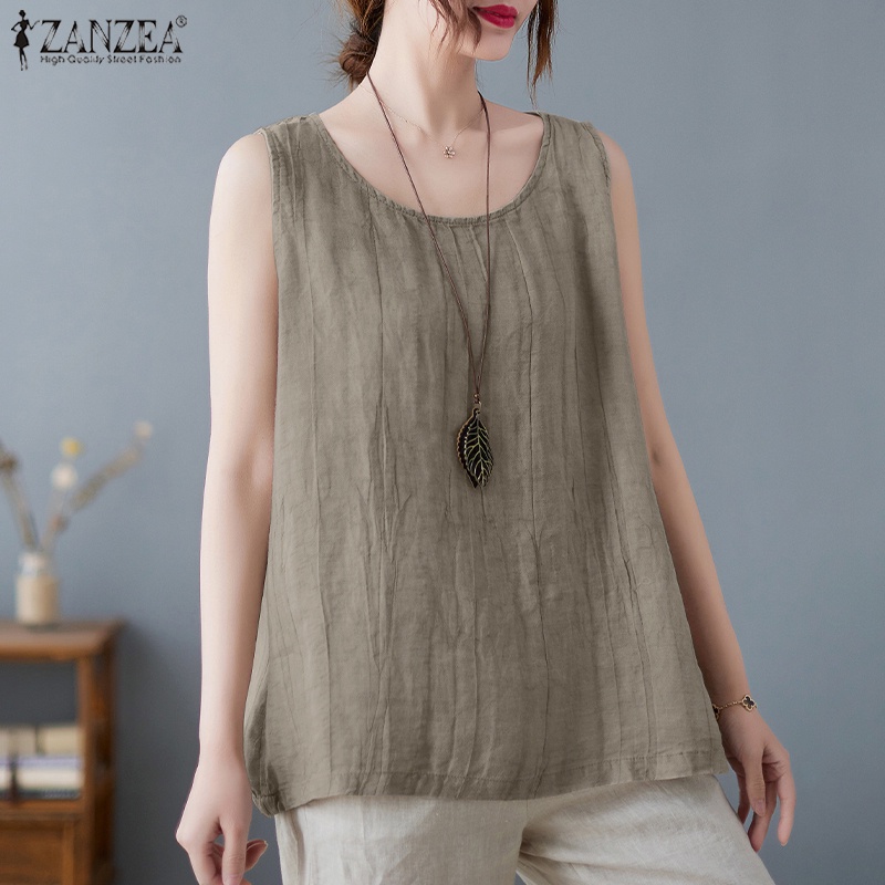Áo nữ Zanzea không tay màu trơn thời trang
