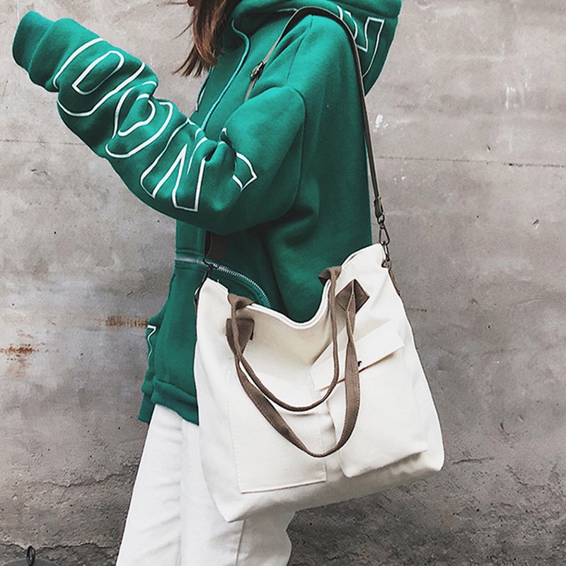 Túi Xách Tote Nữ Vải Bố Dung Tích Lớn