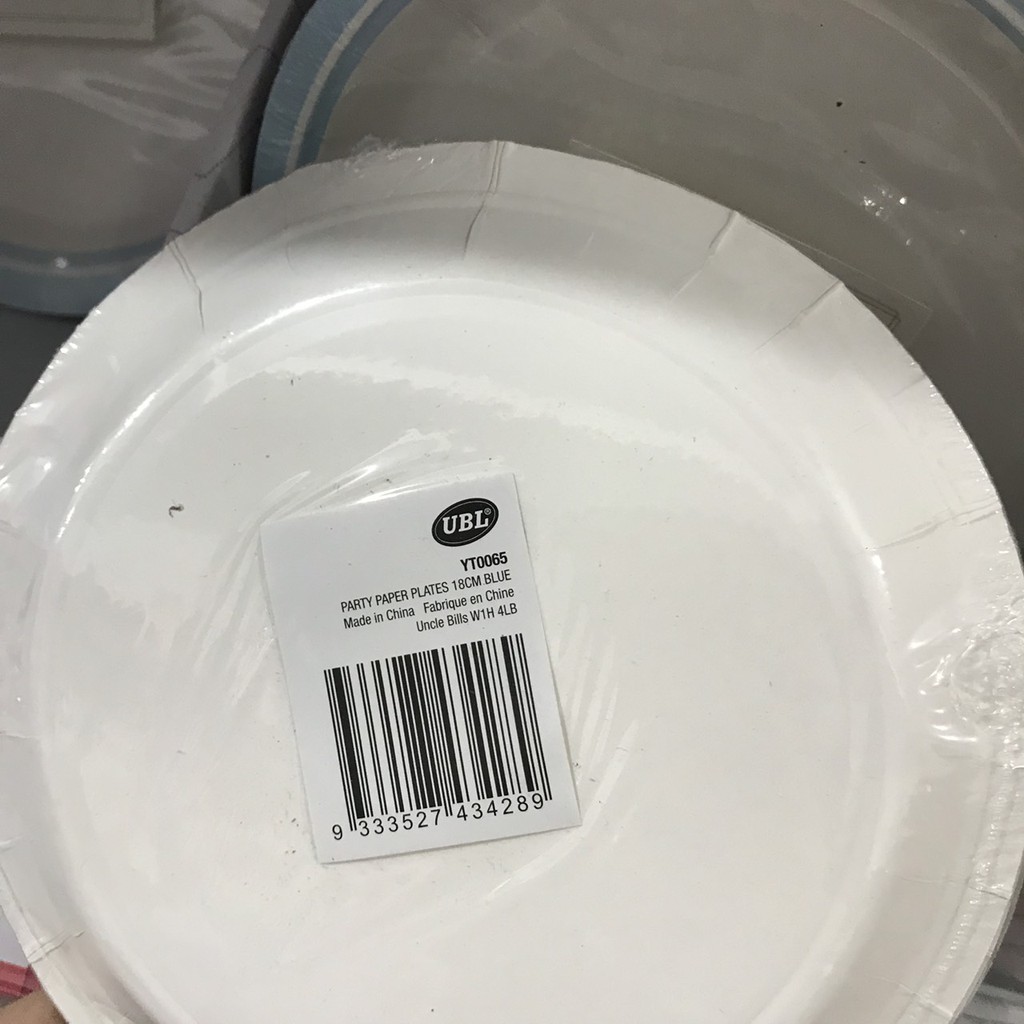 Đĩa dùng tiệc 18cm màu xanh 10 cái/bộ Uncle Bills YT0065