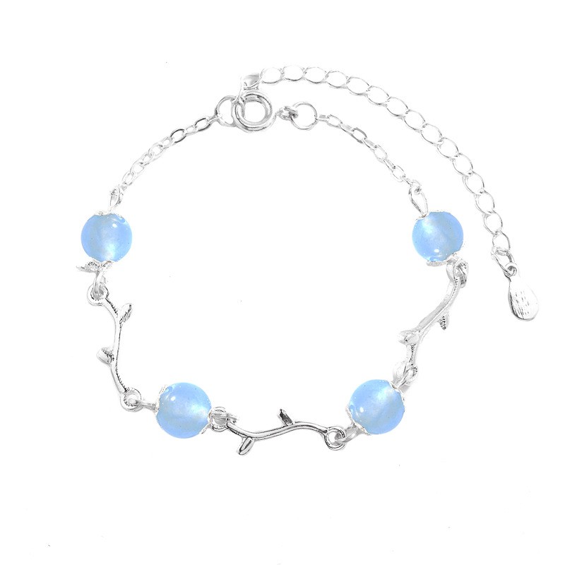 Korean Style Pink / Blue Crystal Bracelet for Women | BigBuy360 - bigbuy360.vn