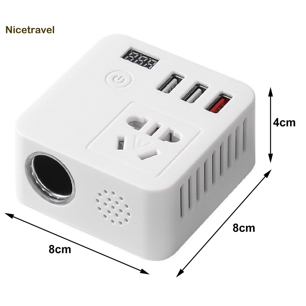 Bộ chuyển đổi nguồn điện thông minh 150W 12V sang 220V cho xe hơi tiện dụng